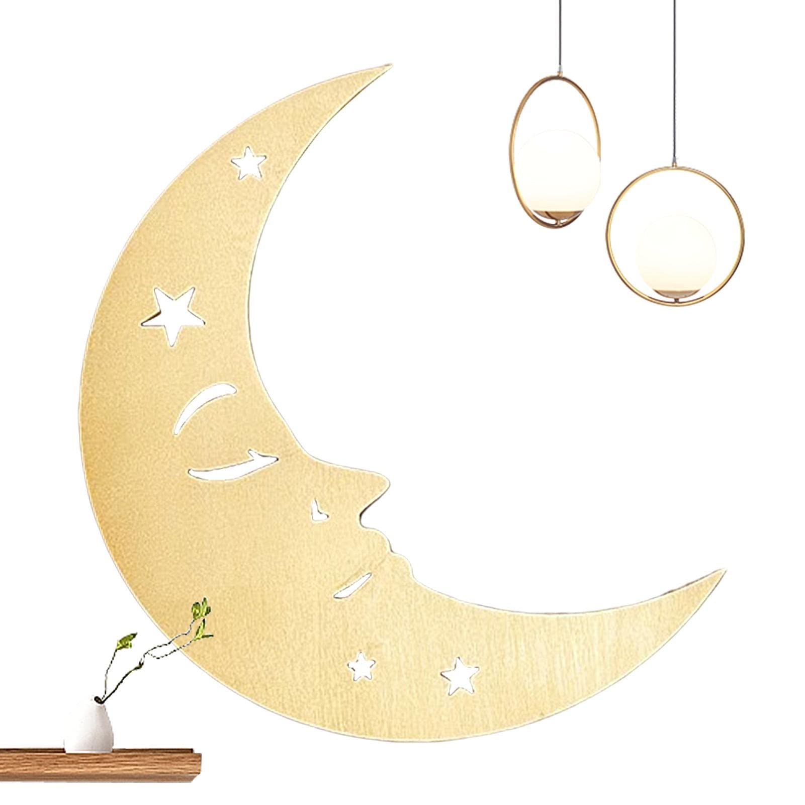 Decorazione Parete Fasi Lunari In Legno - Stile Boho, 17x30 Cm, Per Camera, Soggiorno O Ufficio