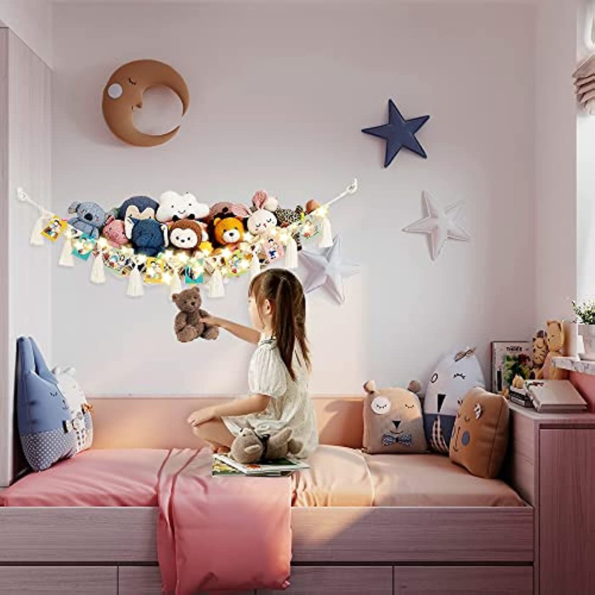 Organisation Chambre Enfant Espace Air Rangement Pour Peluche Jouet Hamac Pour Animaux En Peluche Hamac En En Hamac Rangement Peluche Solution Rangement Jouets Mur
