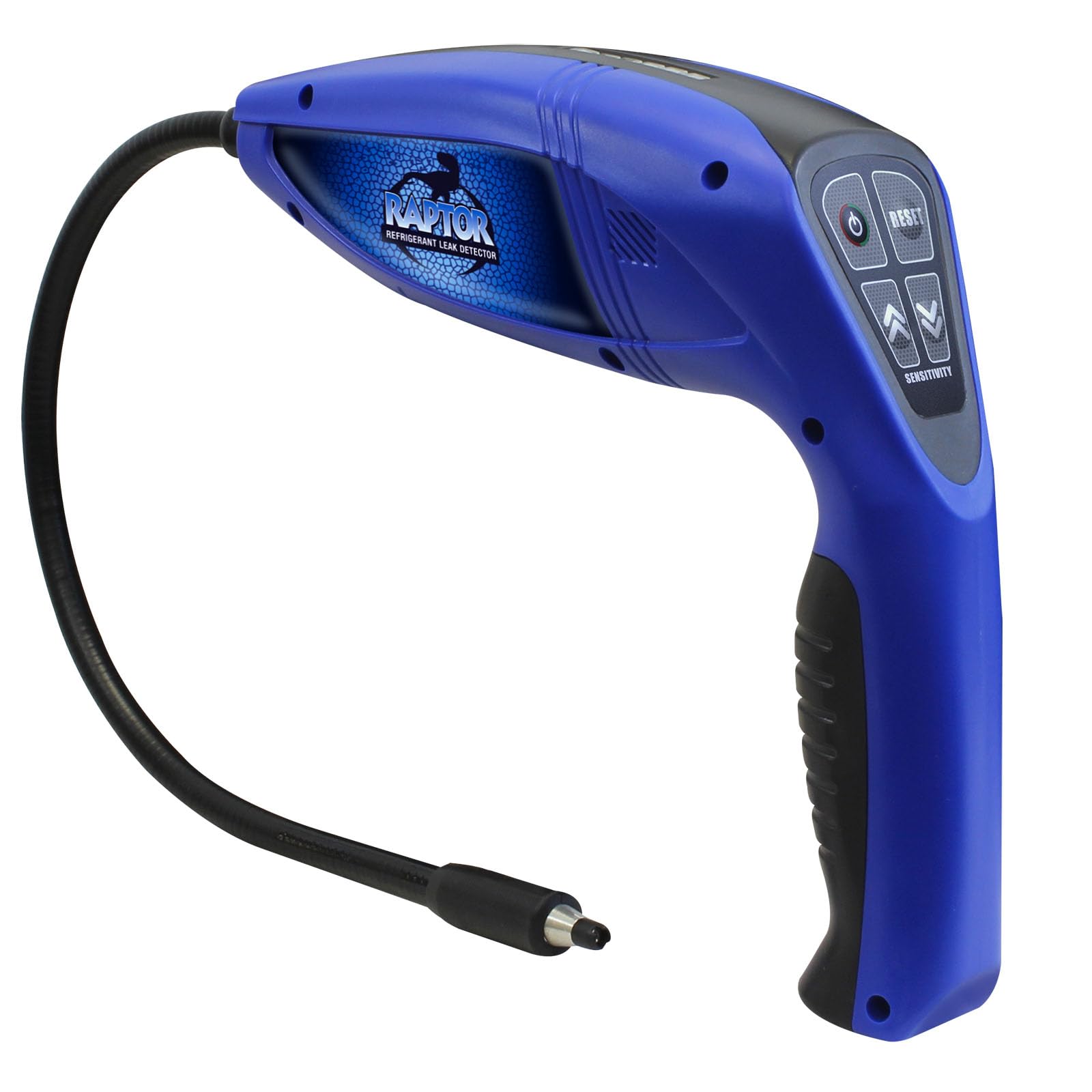 Mastercool 56100 Raptor Kältemittel-Leckdetektor - Corona-Entladungssensor, FCKW/HCFC/HFC-kompatibel, SAE J1627, 40,6 cm Sonde, LED + Audio-Alarme