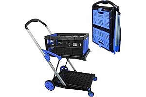 Essential Folding Errand Cart with Crate