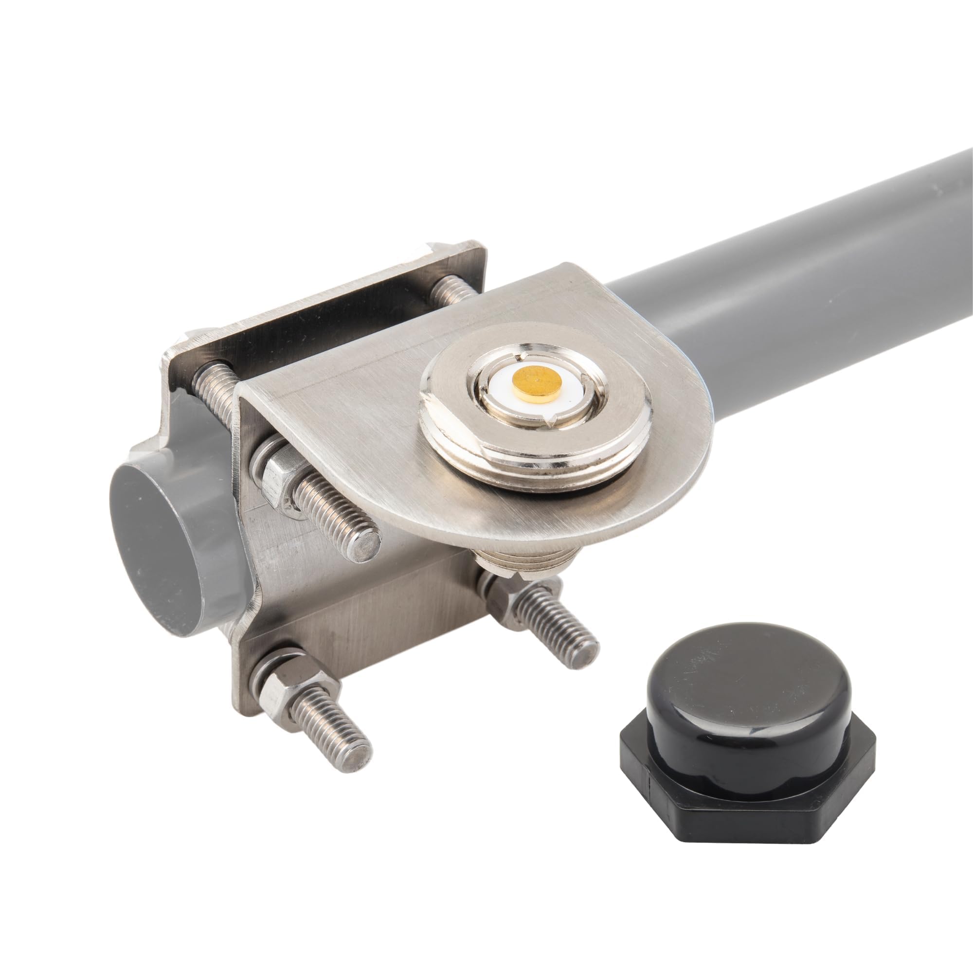 Anina 3 Way Antenna Mirror Mount with NMO to PL259 Adapter SO239 Connector Roll Bar Stud Mounting for VHF/UHF/Ham Radio Mobile Dual Band Antennae Horizontal or Vertical Installation