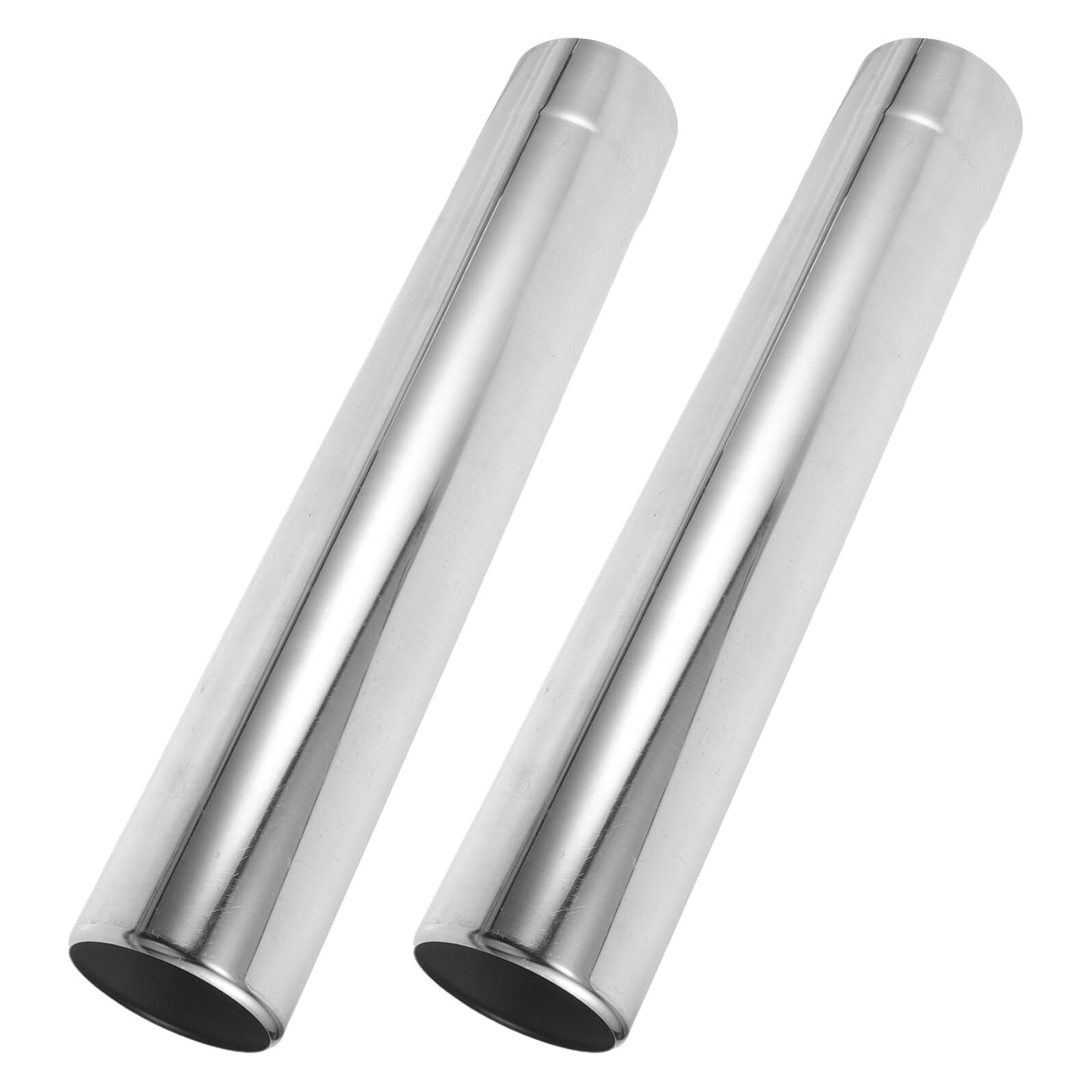 Tubo Fumaria Inox per Stufa a Legna 2 Pezzi, Argento | Acciaio Inox, Resistente alla Corrosione e Alte Temperature, Montaggio Semplice, per Outdoor e Camper