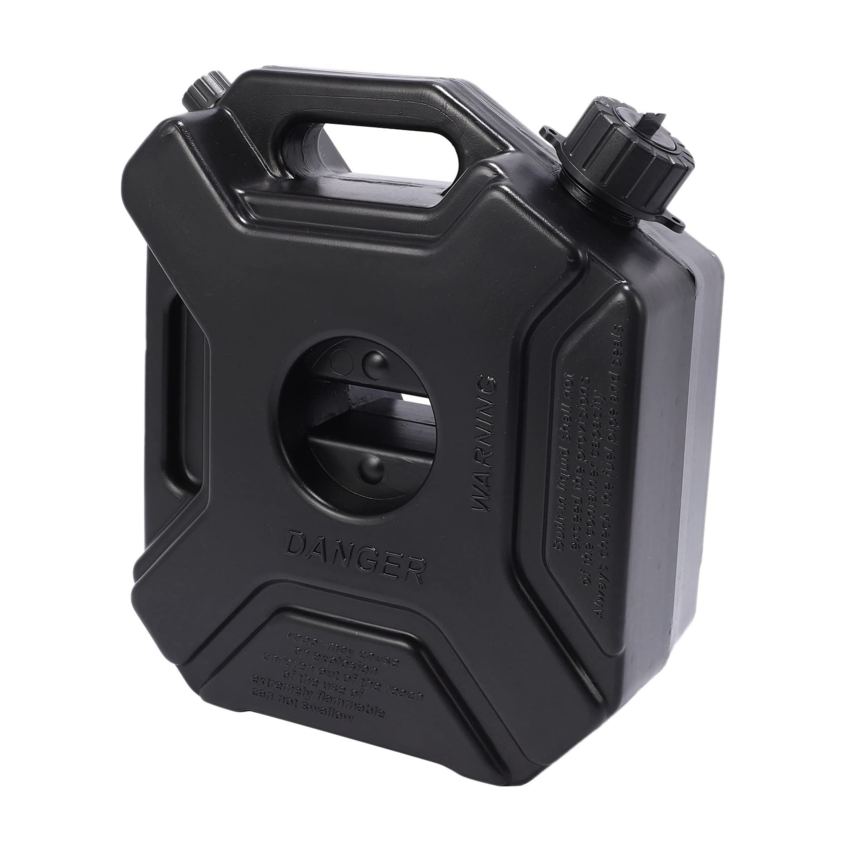 3X 5L Liter Schwarzer Kraftstoff Tank Können Auto Motorrad Ersatzbenzin Öltank Backup Jerrycan Kraftstoffkrüge Kanister mit Schloss & Schlüssel