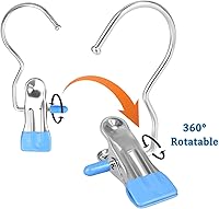 Vista 3 de FuninCrea Clips para ganchos de lavandería, 5 piezas de acero inoxidable antideslizantes para botas de lavandería, portátiles, resistentes