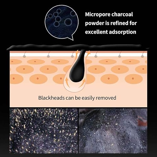 Miniatura 5 de Máscara de eliminación de puntos negros, máscara facial negra, máscara facial purificadora de carbón de bambú, elimina el acné de puntos negros,