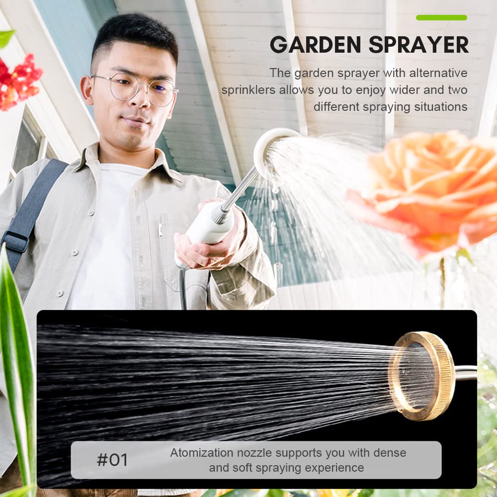 Aspersor de 10 Pulgadas, Acero Inoxidable, Fácil Instalación, Rociado, Amplia Cobertura para Riego de Jardines y Cuidado de Plantas (WHITE #73)