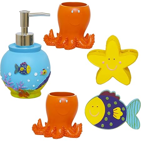 Amazon.com: Decorative Bathroom Accessories Set for Kids, Vanity ...
