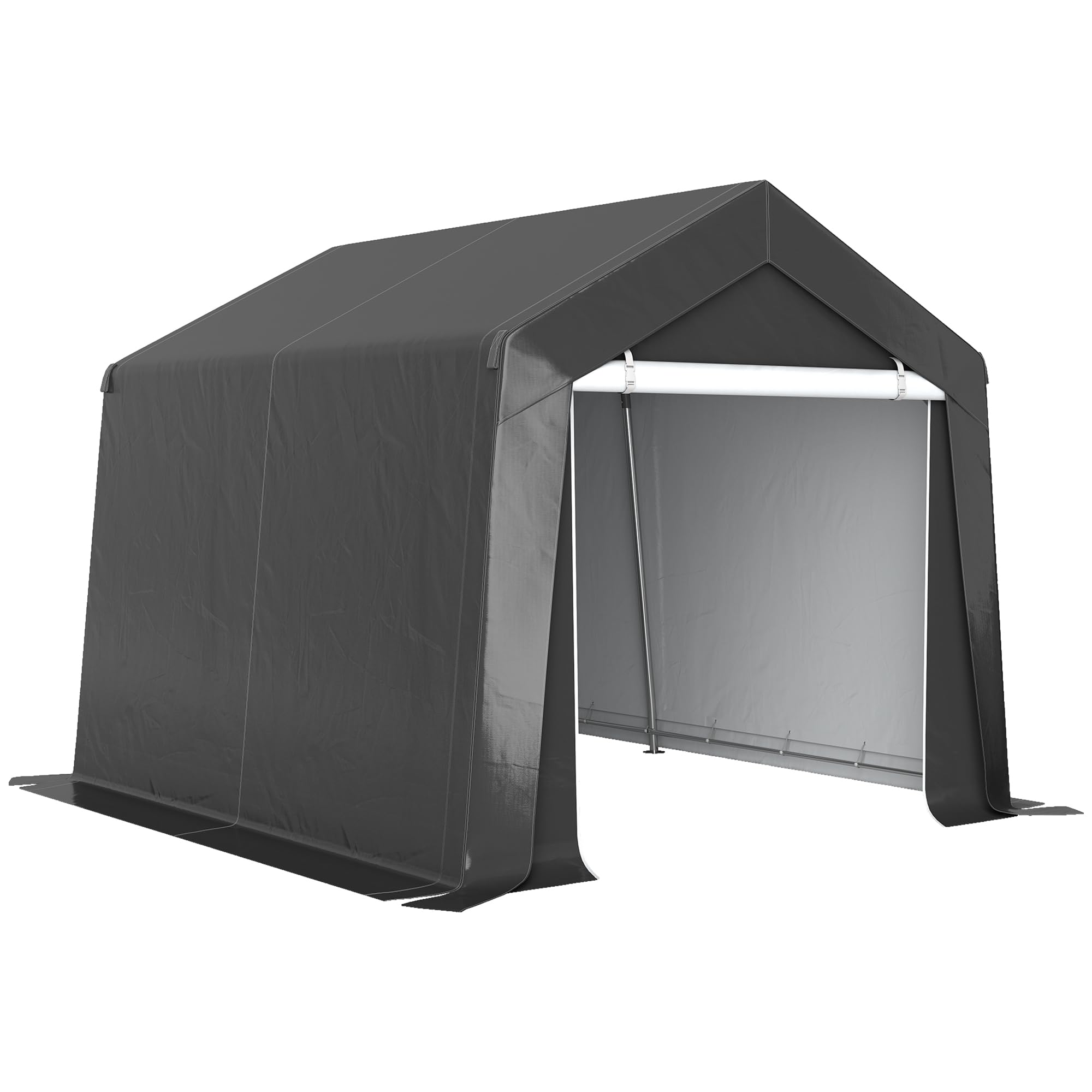Outsunny Garagenzelt 3x3 m Wasserdicht Gerätezelt mit Rolltür Belüftungsfenster Verlängerte Kanten, UV-beständig Lagerzelt, Carport Zeltgarage Unterstand für Auto SUV Gartengeräte, Motorrad
