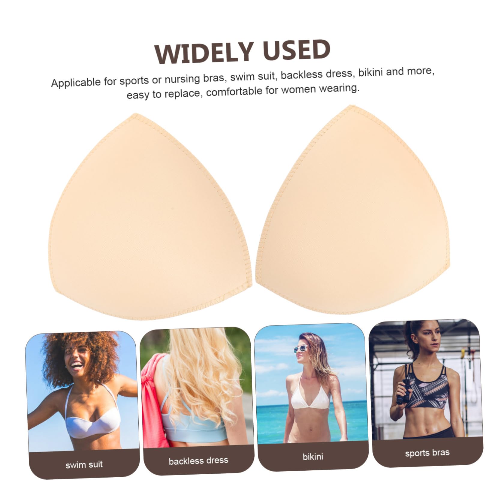 FOMIYES Almohadilla Para El Para Traje De Baño Insertos Extraíbles Relleno Para Realce Almohadillas De Sujetador Extraíbles Soporte Pequeño Cojín Acolchado De Algodón