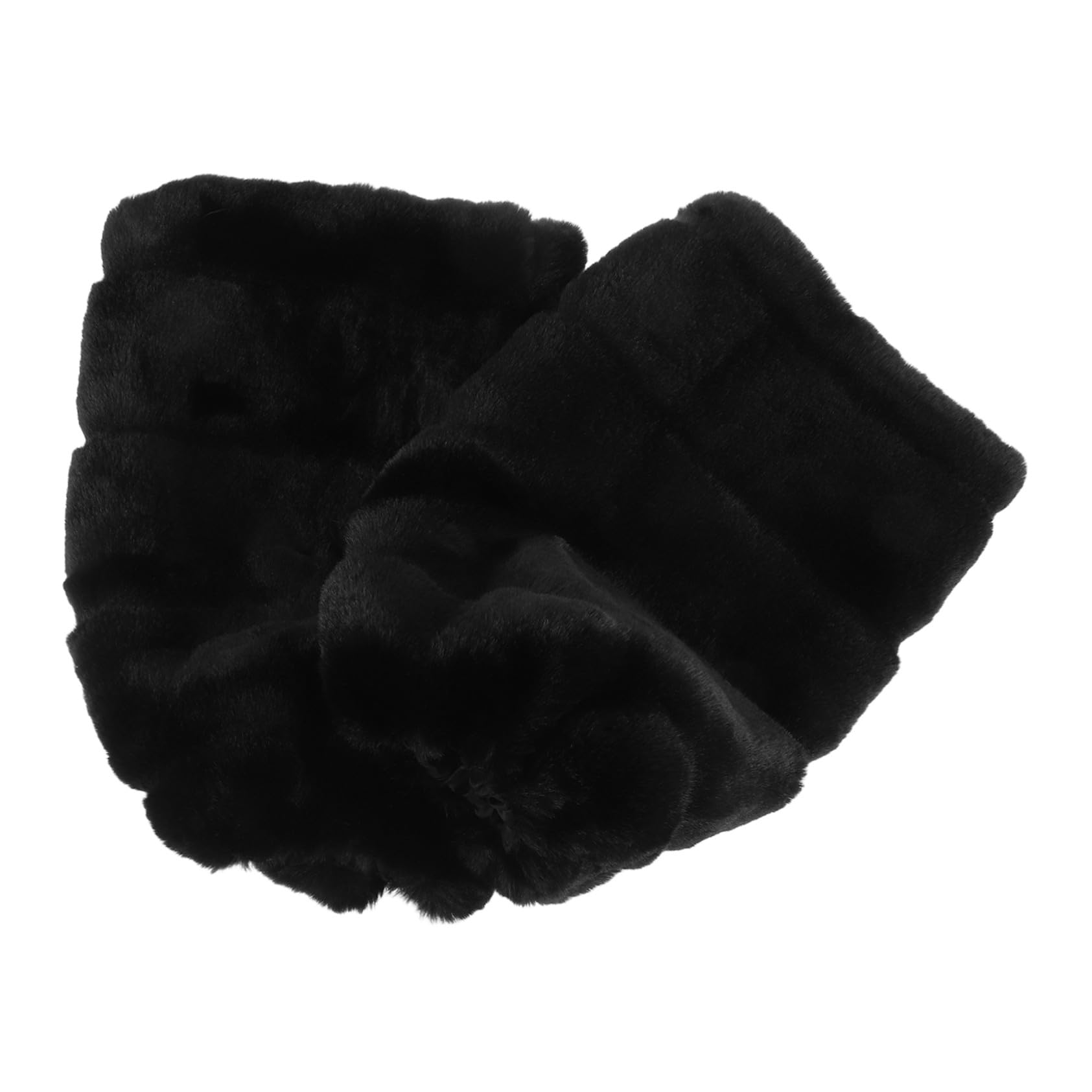 Calentadores De Peluche Para Mujer Puños Para Botas Largos Piel Sintética Negra Invierno 30 Cm Cálidos Cubrebotas De Moda