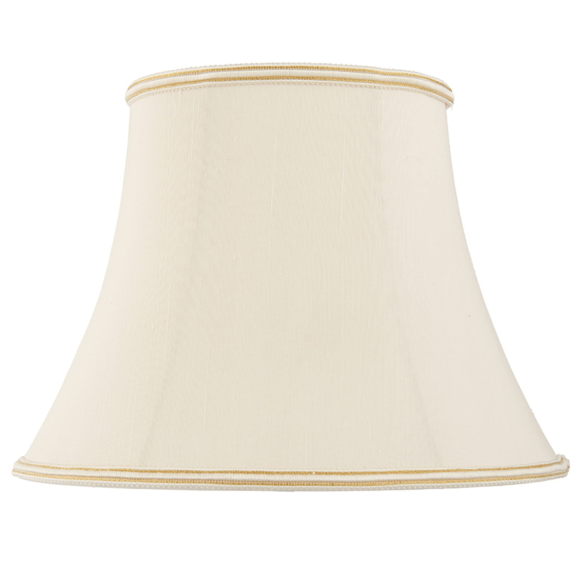 Betta Lighting Table & Floor Lampshade - 16-Inch Oval Light Shade in Cream Faux Silk Fabric - Compatible with 60W E27 or B22 GLS (Bulb Not Supplied)