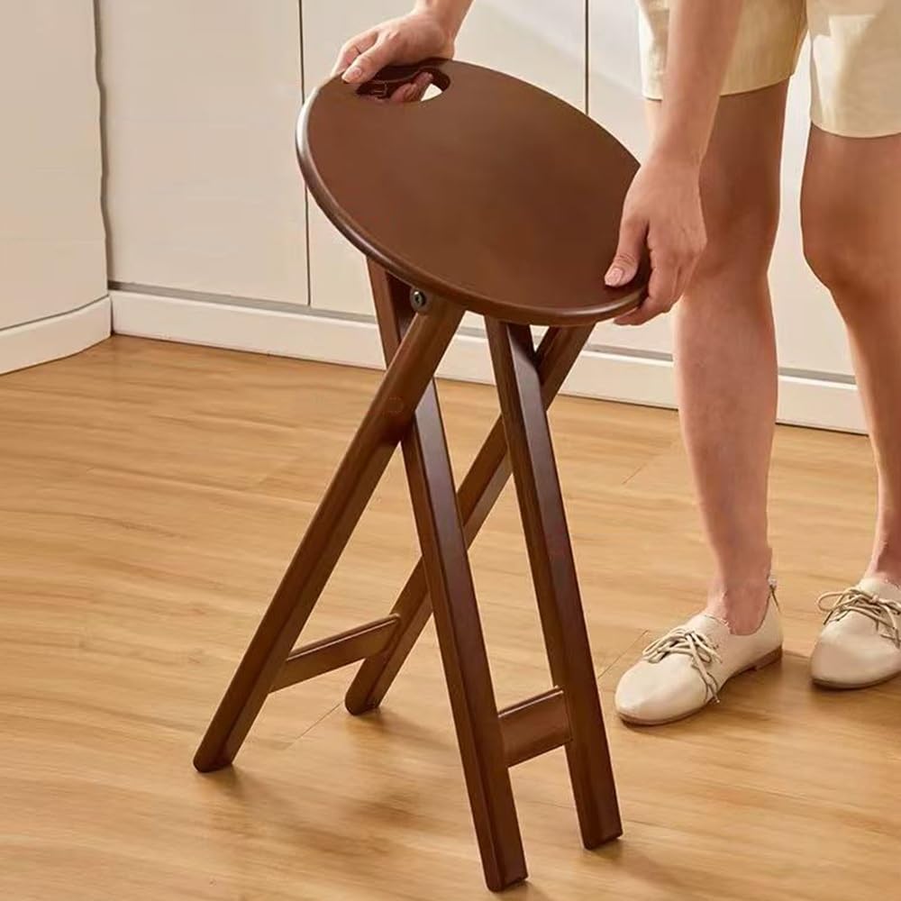 Taburetes De Bar De Madera Plegables para Isla De Cocina, Taburetes De Bar De Altura De Mostrador, 43/60cm Taburetes Plegables con Pedales(Regular Style,44cm/17in)