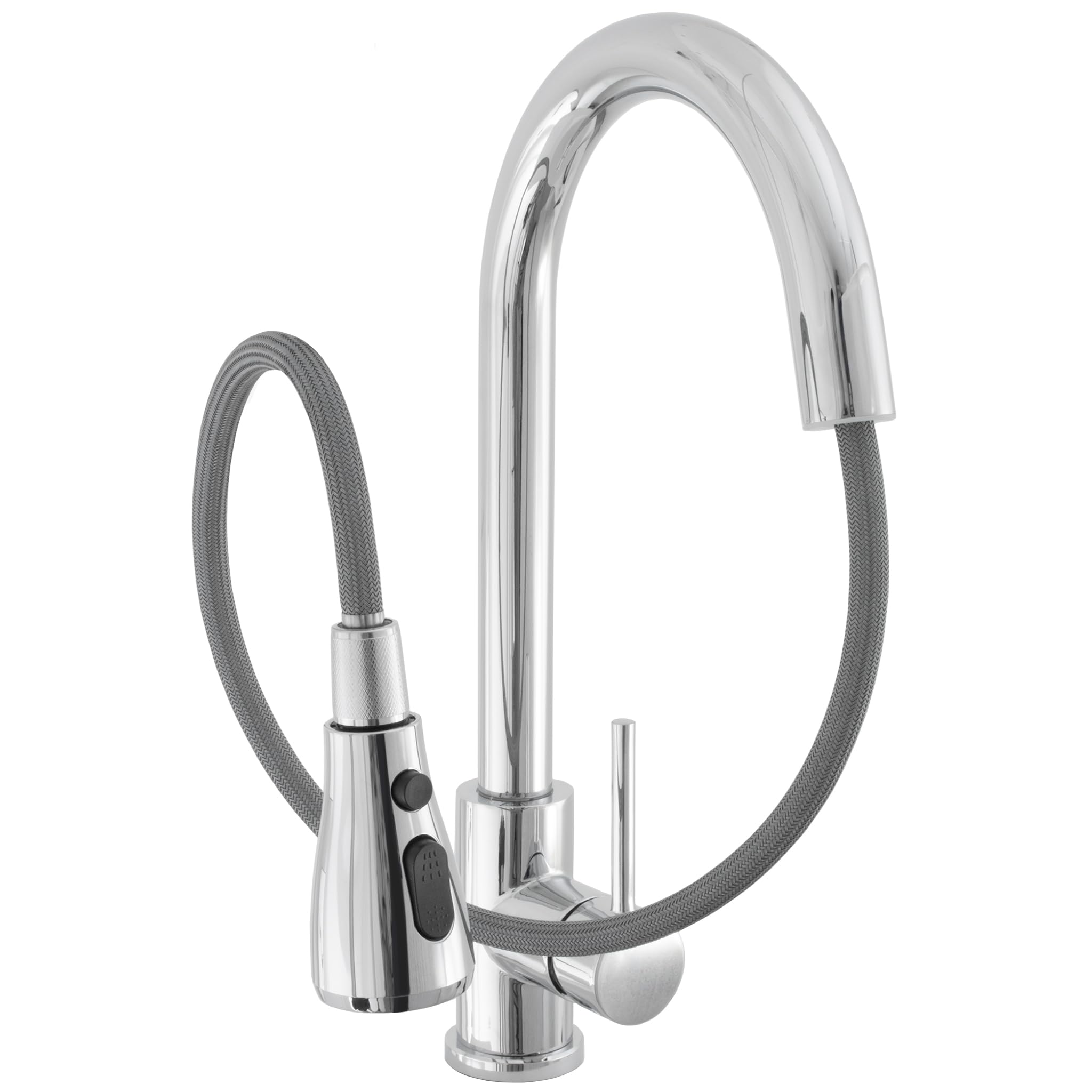 VALAZ Grifo Cocina Extraible Cromado Serie Eco | Grifos Cocina Fregadero | Alta Presión, Monomando, Giratorio 360º, Ahorro de Agua | Instalación Fácil y Rápida | Latón