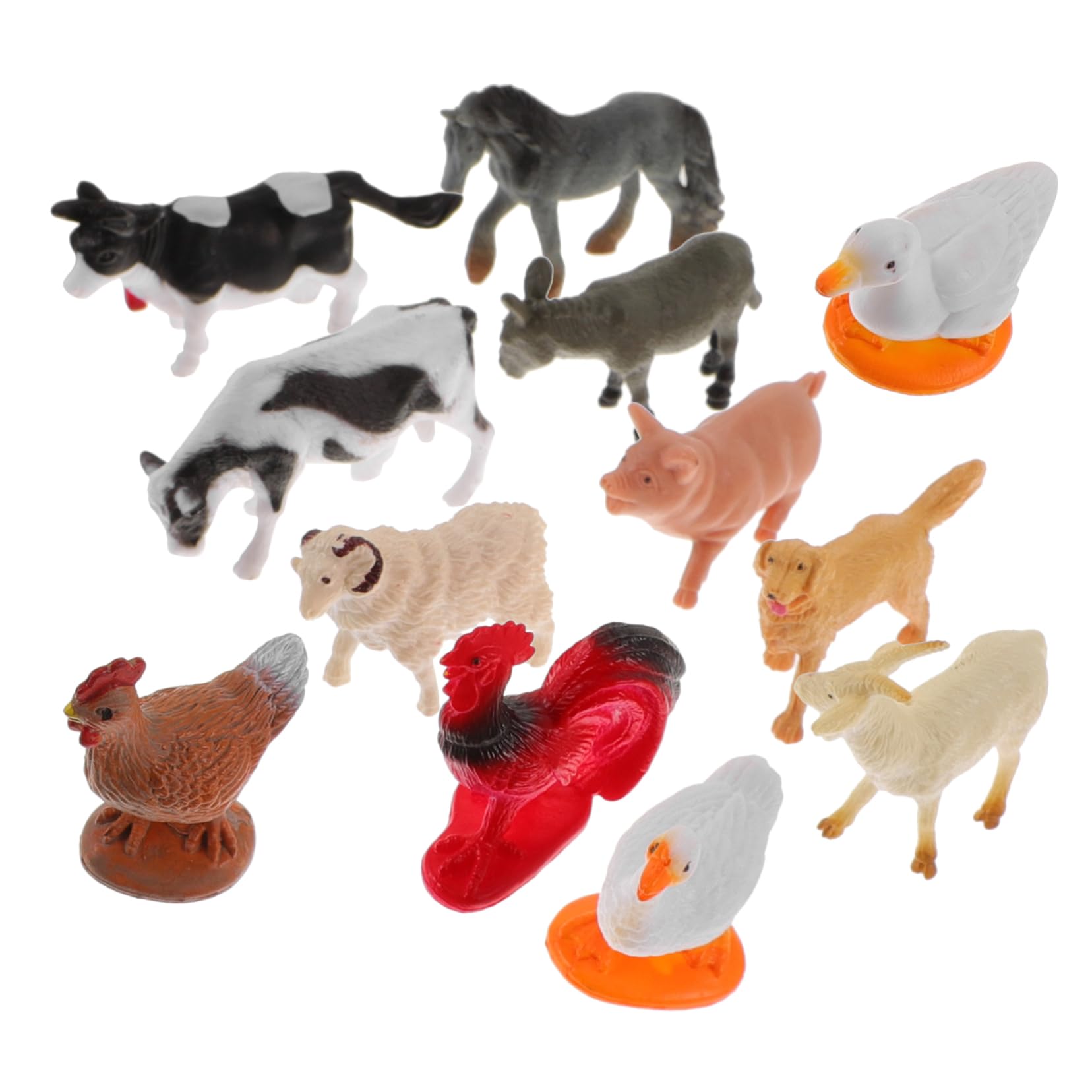 Zerodeko 36pezzi Miniature Animal Figurines Simulazione Di Animali Per Decorazione e Paesaggi Modelli Per Terrari e Decorazioni Domestiche Di Statuine Di Animali Della Fattoria