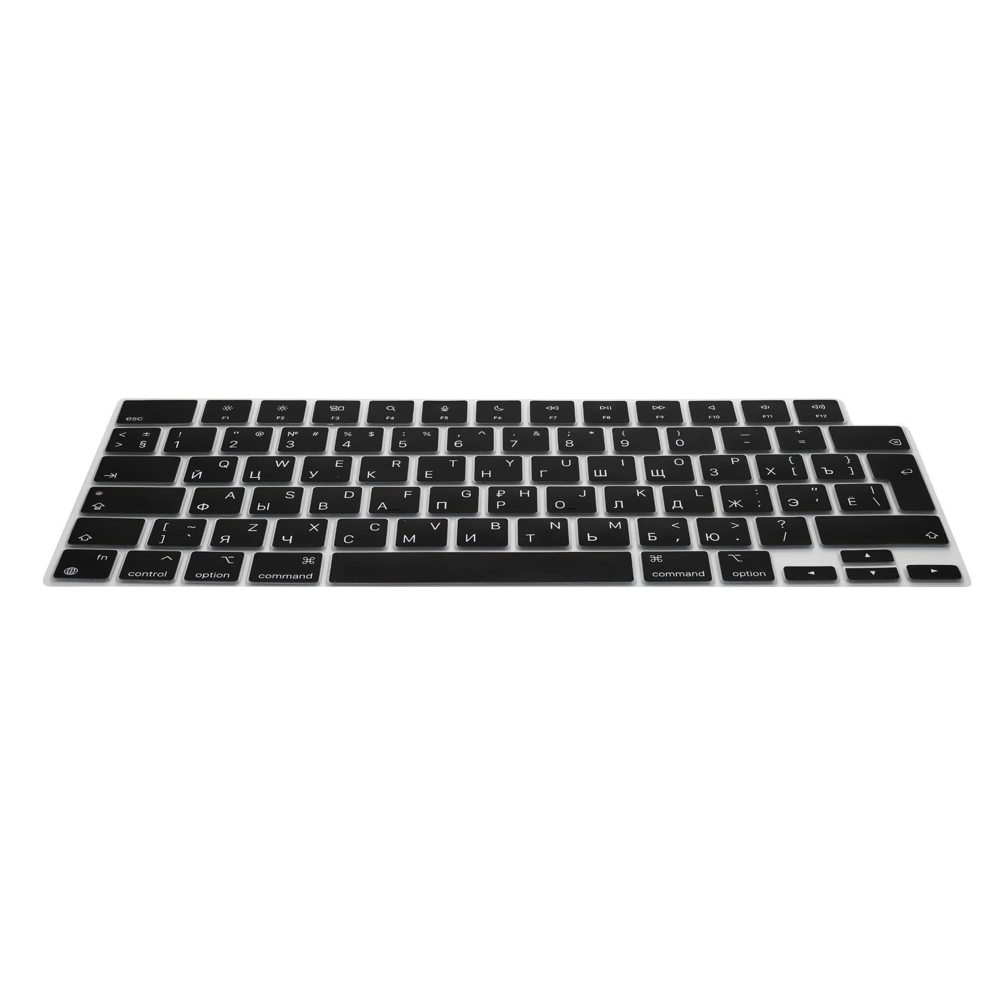 kwmobile Protezione Tastiera Russa Compatibile con Apple MacBook Neo - Cover Tastiera Russo QWERTY - Copertina Silicone nero