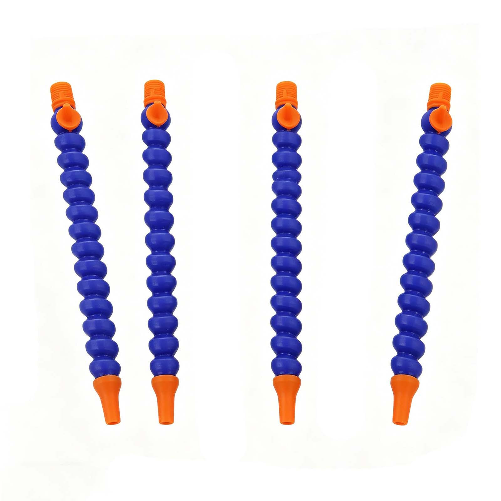 Wyqxty With Switch Flexible Coolant Pipe Flexible Coolant Pipe 4 Pcs Universal Hose Round Nozzle For Cnc Lathe 1/4-1/2 Thread(,1/4 200Mm)