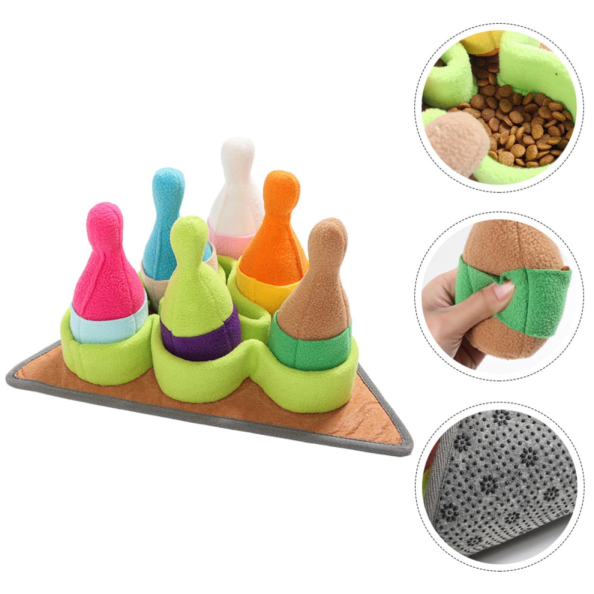 YARNOW Bowlingförmiges Leckerli Spielzeug aus Polar Fleece für Welpen Tragbares Haushalts Schnüffelspielzeug zur Fütterungsunterstützung