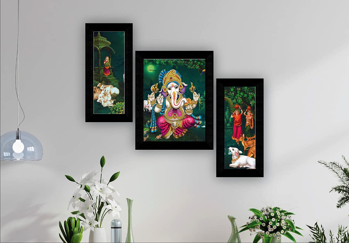 Amazon.co.jp: SAF 3枚セット ダンシングガネーシャ モダンアート UV