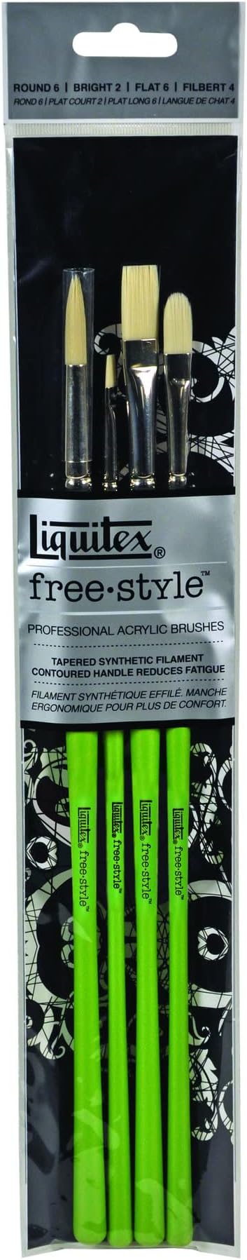 Professional Freestyle Traditional Brush 4-Piece Set