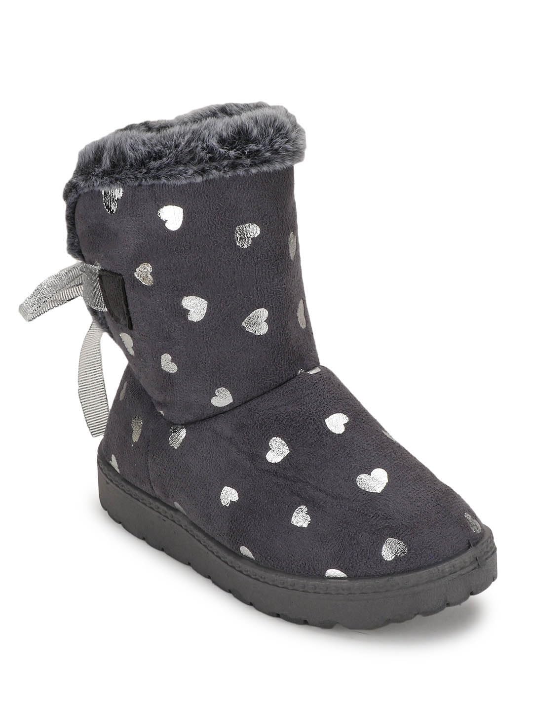 PASSION PETALS Heart Printed Winter Boots for Kids Baby Girls Boots for Your Kids for Comfortable Wear (Grey,5 Years-5.5 Years) (B0C8Z7GJY3) Amazon Price History, Amazon Price Tracker