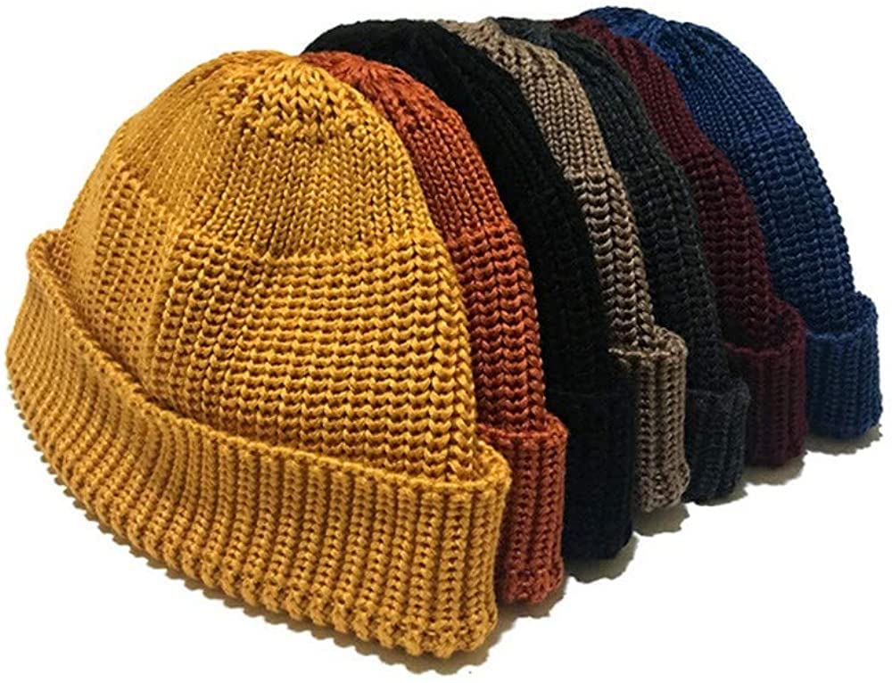 Amazon.co.jp: メンズニットキャップ ビーニー帽子 ロールキャップ