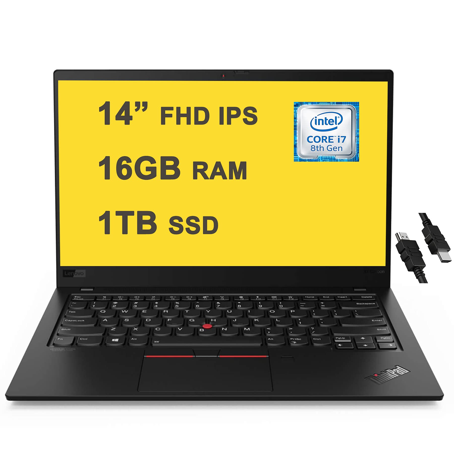 Flagship 2021 Lenovo ThinkPad X1 Carbon Gen 7 Business 14 Laptop 14” FHD IPS Display 8th Gen Intel 4