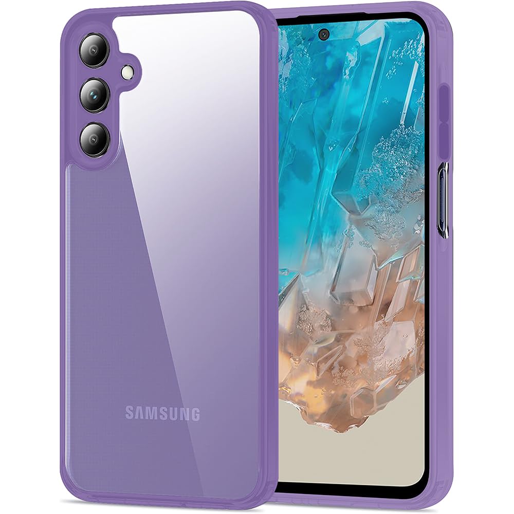 Amazon Brand-Solimo Basic Case for Samsung Galaxy M35 5G (Silicone_Clear/Purple) (B0DGCV243M) Amazon Price History, Amazon Price Tracker