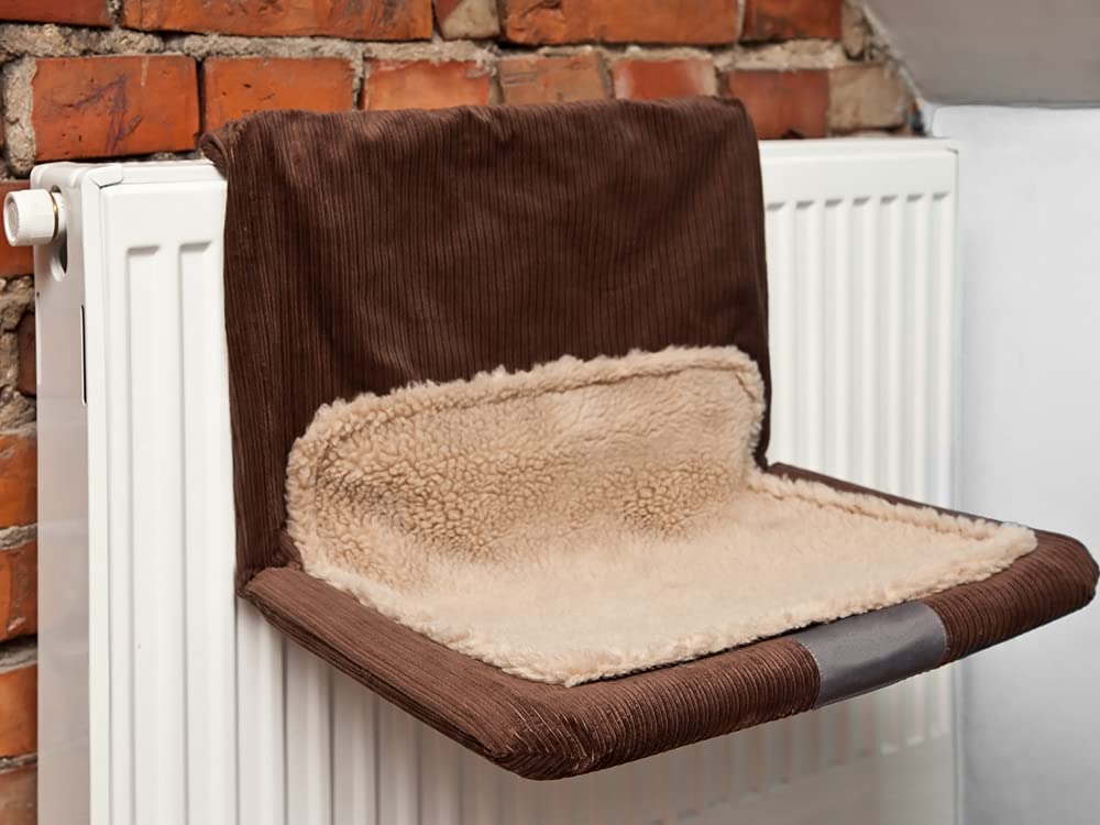 PillowPrim Katzenhängematte Katzensofa Liegen Katzenkissen Sofa Katzenkorb Bett Katzencouch Tierbett Weich Haustierbett Katzenliegen Dreieckiger Verschluss cm