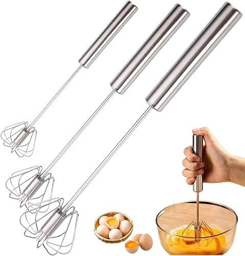 Miniatura 5 de Batidor de huevos de acero inoxidable, batidora de mano 2025, batidora de huevos, agitador de mano para mezclar, batir y agitar, accesorio de cocina