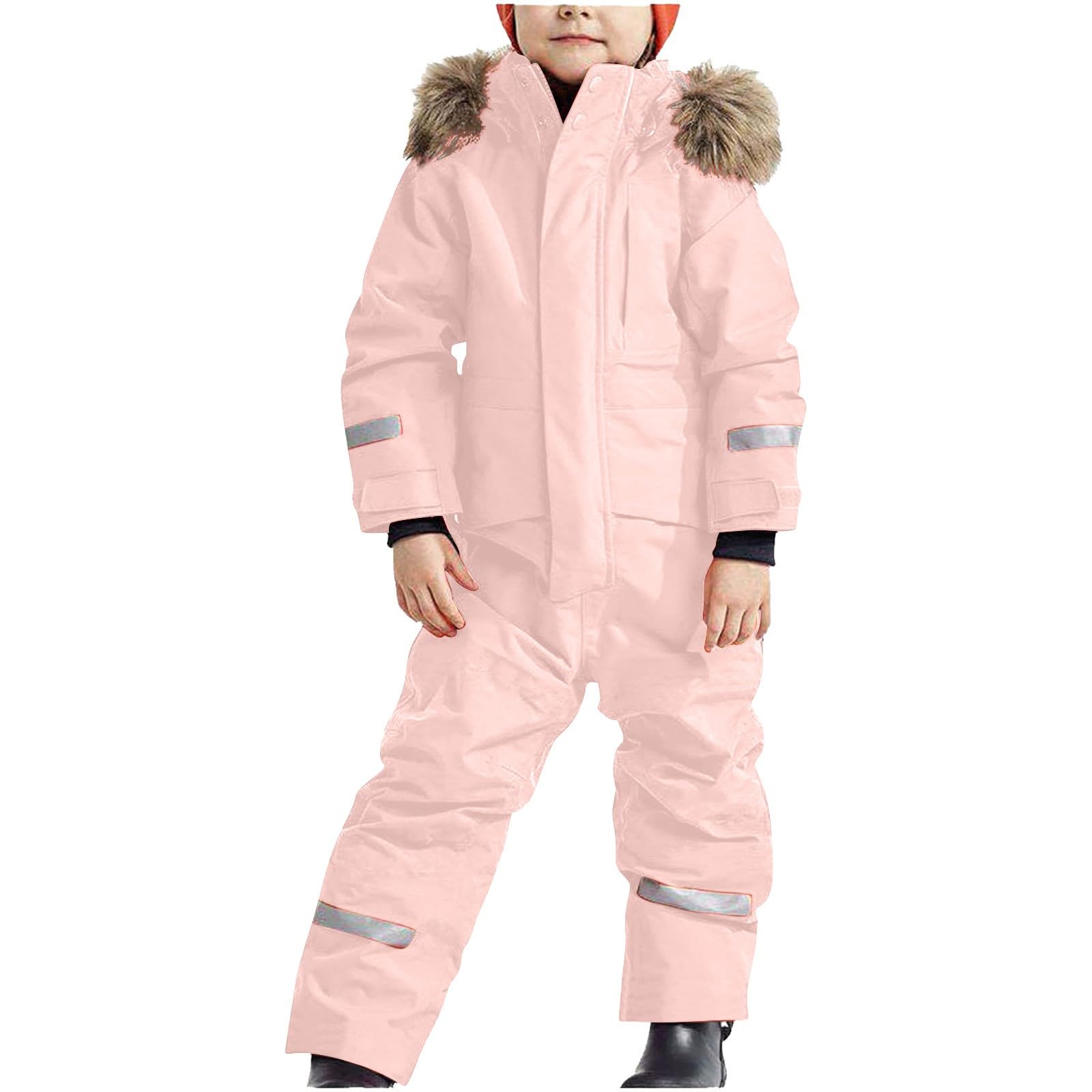 Combinaison de ski thermique pour filles et garçons - Combinaison d'hiver chaude et coupe-vent avec capuche amovible - Combinaison d'extérieur Softshell épaisse