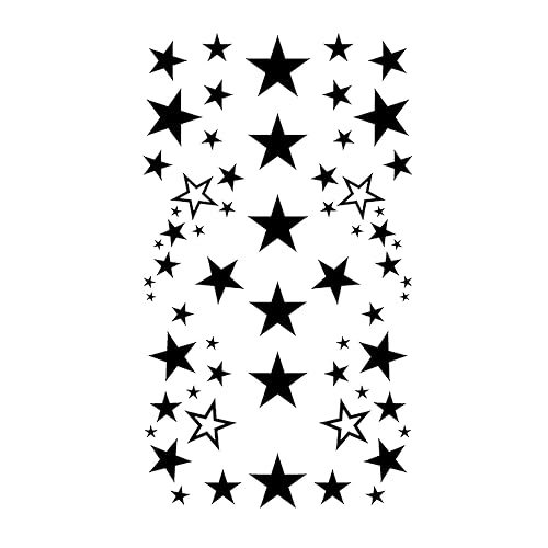 MapofBeauty 2 unids etiqueta engomada temporal impermeable del tatuaje de la estrella negra
