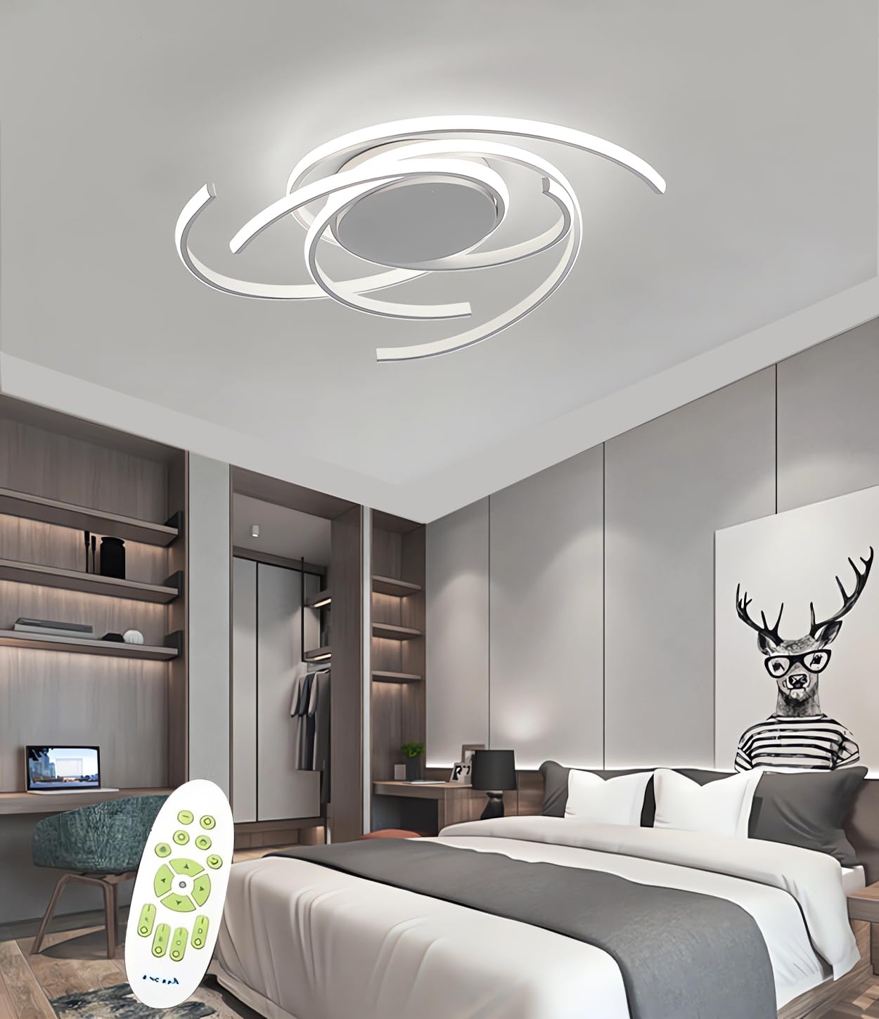 Lumières de plafond de salon modulables pour éliminer la fatigue visuelle