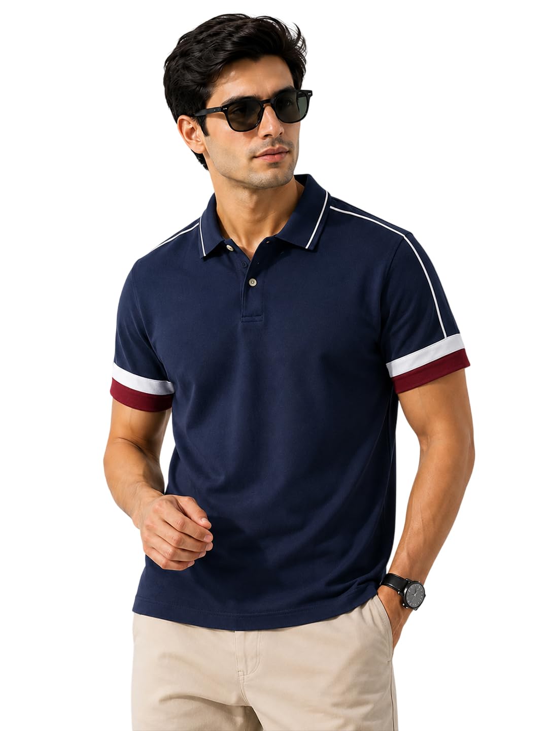 leotude Men's Matty Regular Fit Half Sleeve Polo T-Shirt Combo (Pack of 3)-picture-22