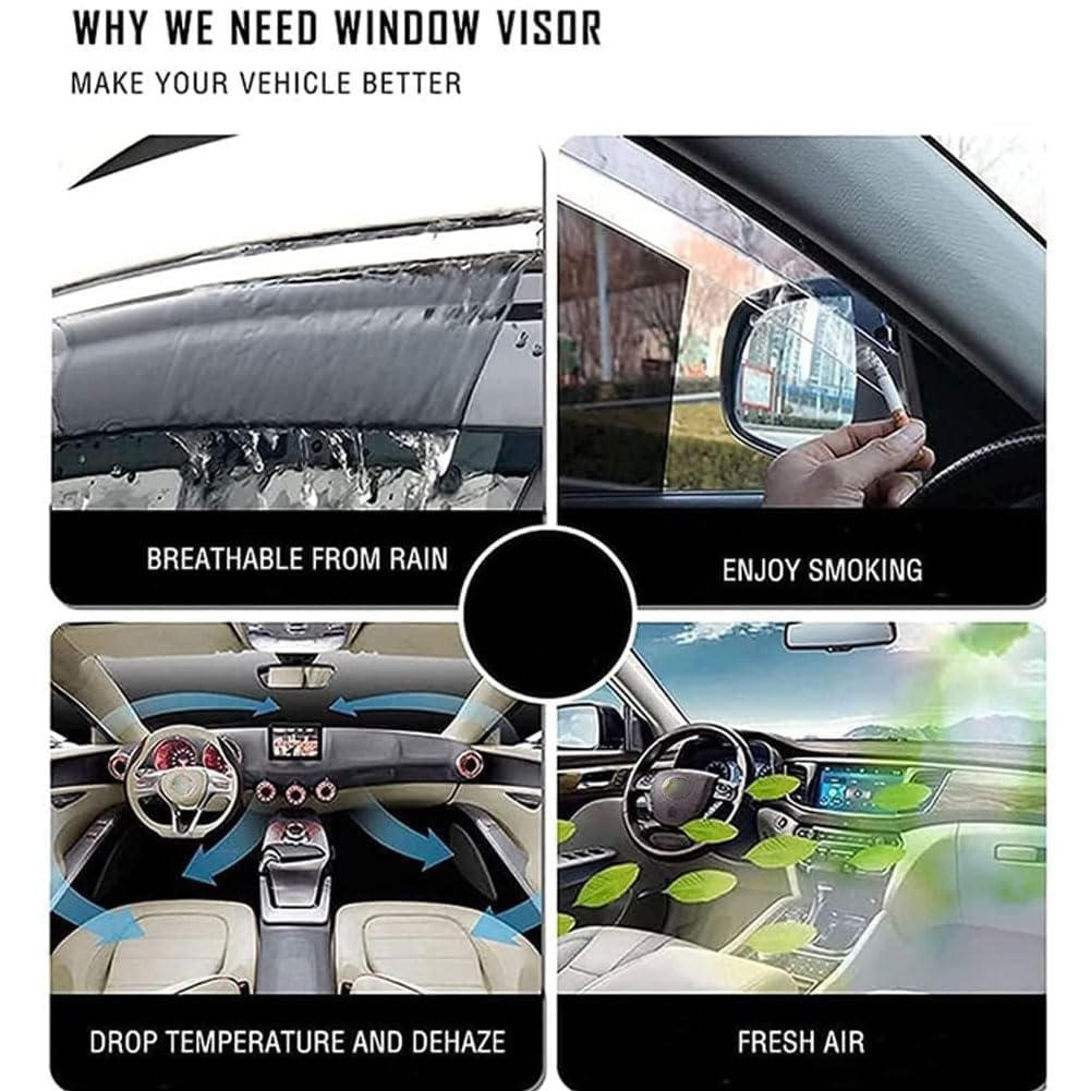 GERRIT Para Acura MDX 2007-2018 Visera De Ventana Lateral De Coche Protector Contra La Lluvia Y El Sol Cubierta Protectora De Refugio