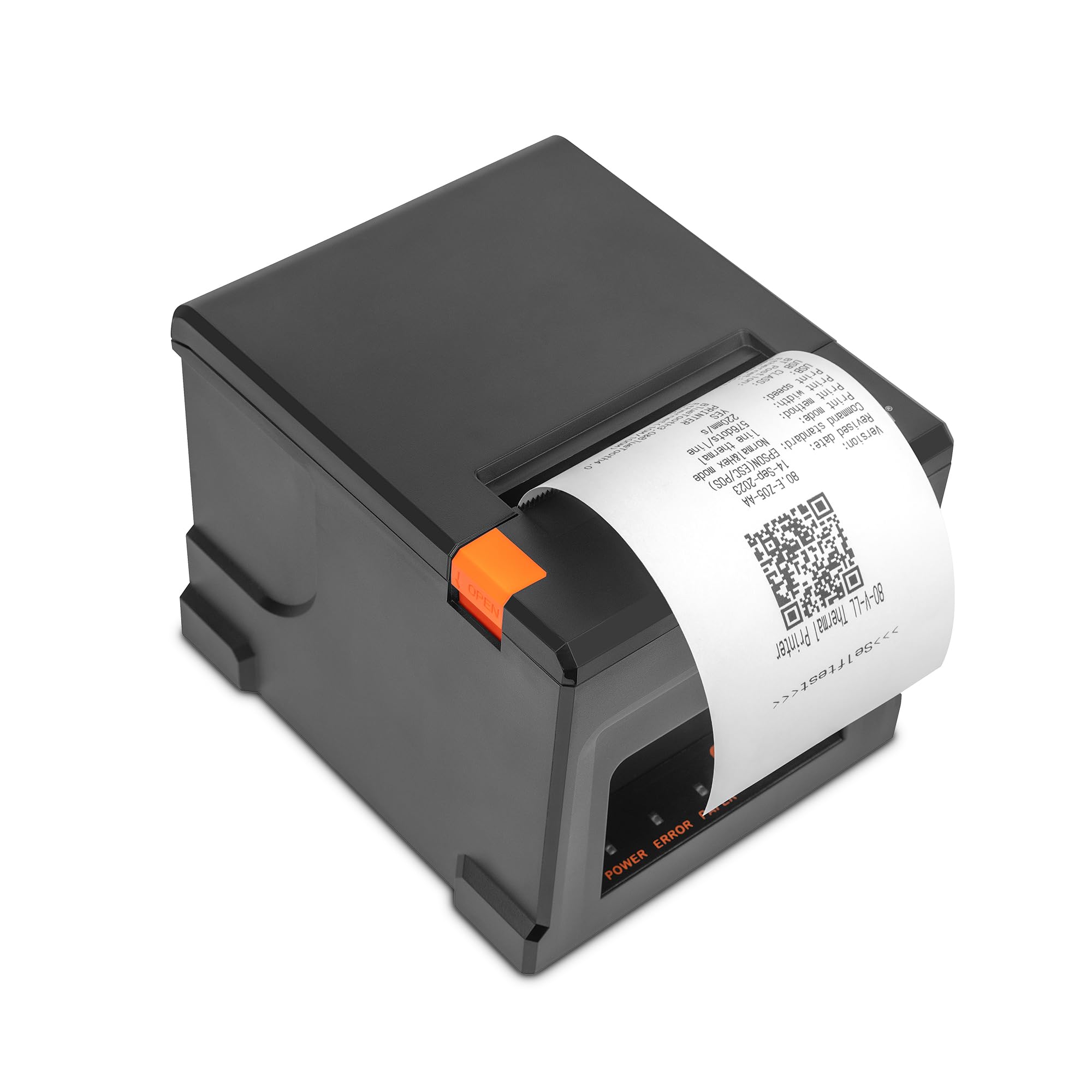 Qian Impresora Térmica de Recibos 80mm TPV POS Corte Automático ESC/POS | Velocidad 220 mm/s | Driver Windows | Soporte Pared | Conexión USB, LAN, Bluetooth