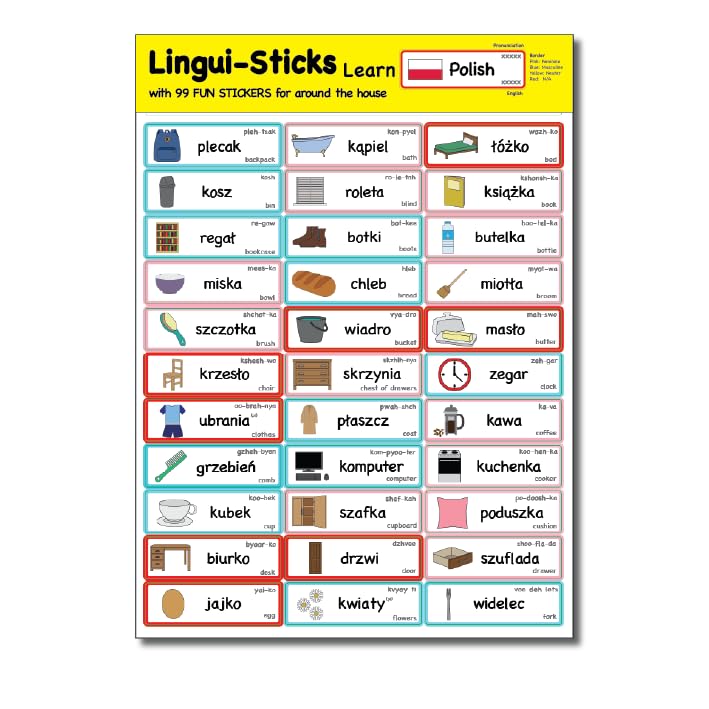 Lingui-Sticks Language Learning Stickers - Educational Stickers to Learn Polish for Kids & Beginners — image 1
