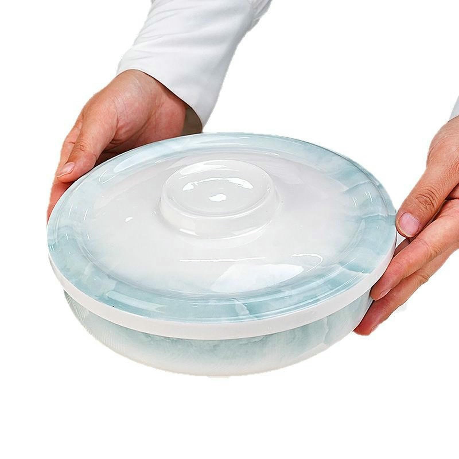 Cuenco de cerámica con diseño de piedra redonda para el hogar, cubierto delicado, para conservación de huevos al vapor, combinación de tres piezas