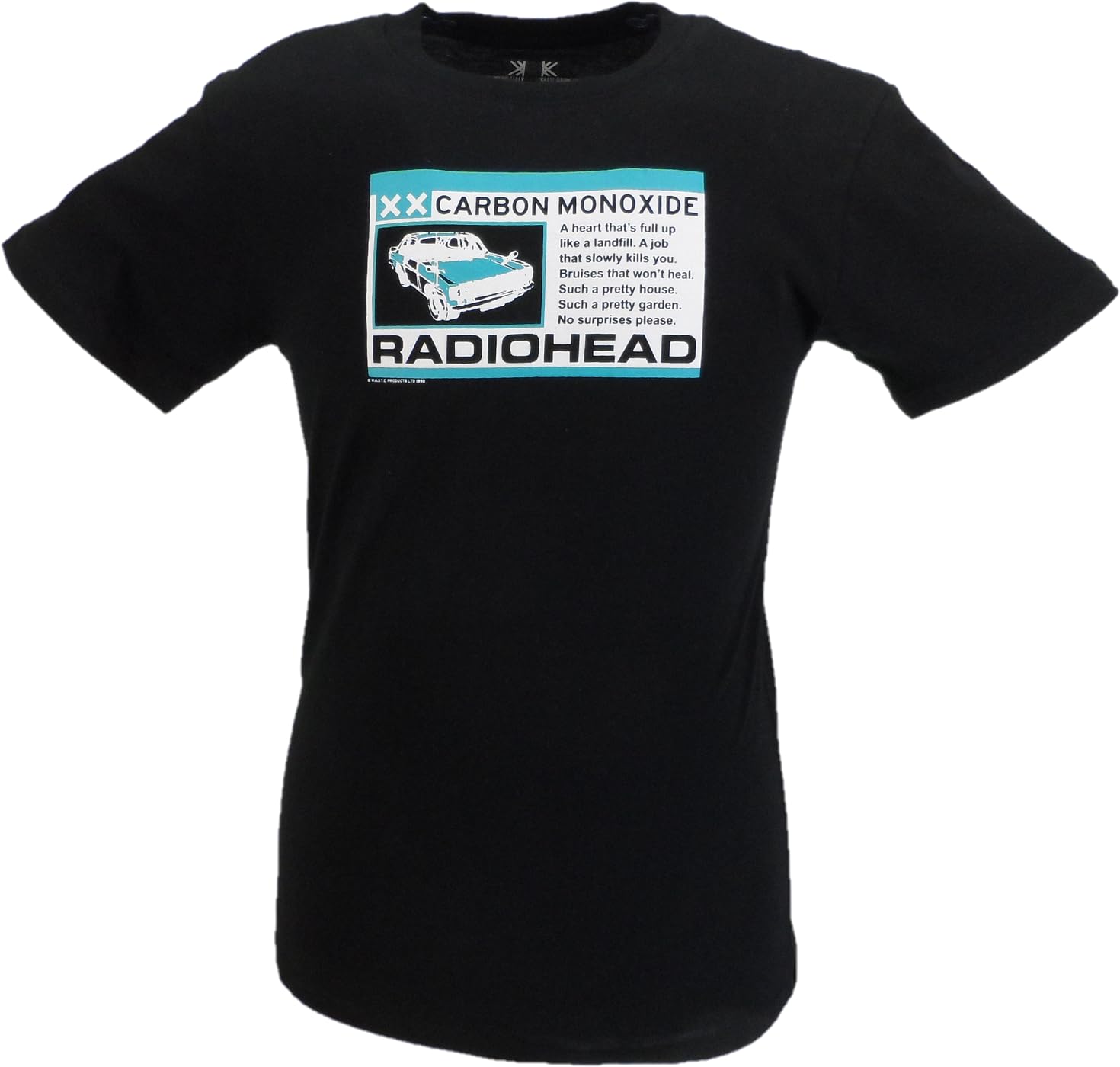 Mazeys Mens Radiohead Officially Licensed T Shirts… (UK, Alpha, XXL, Regular, Regular, Carbon Patch)