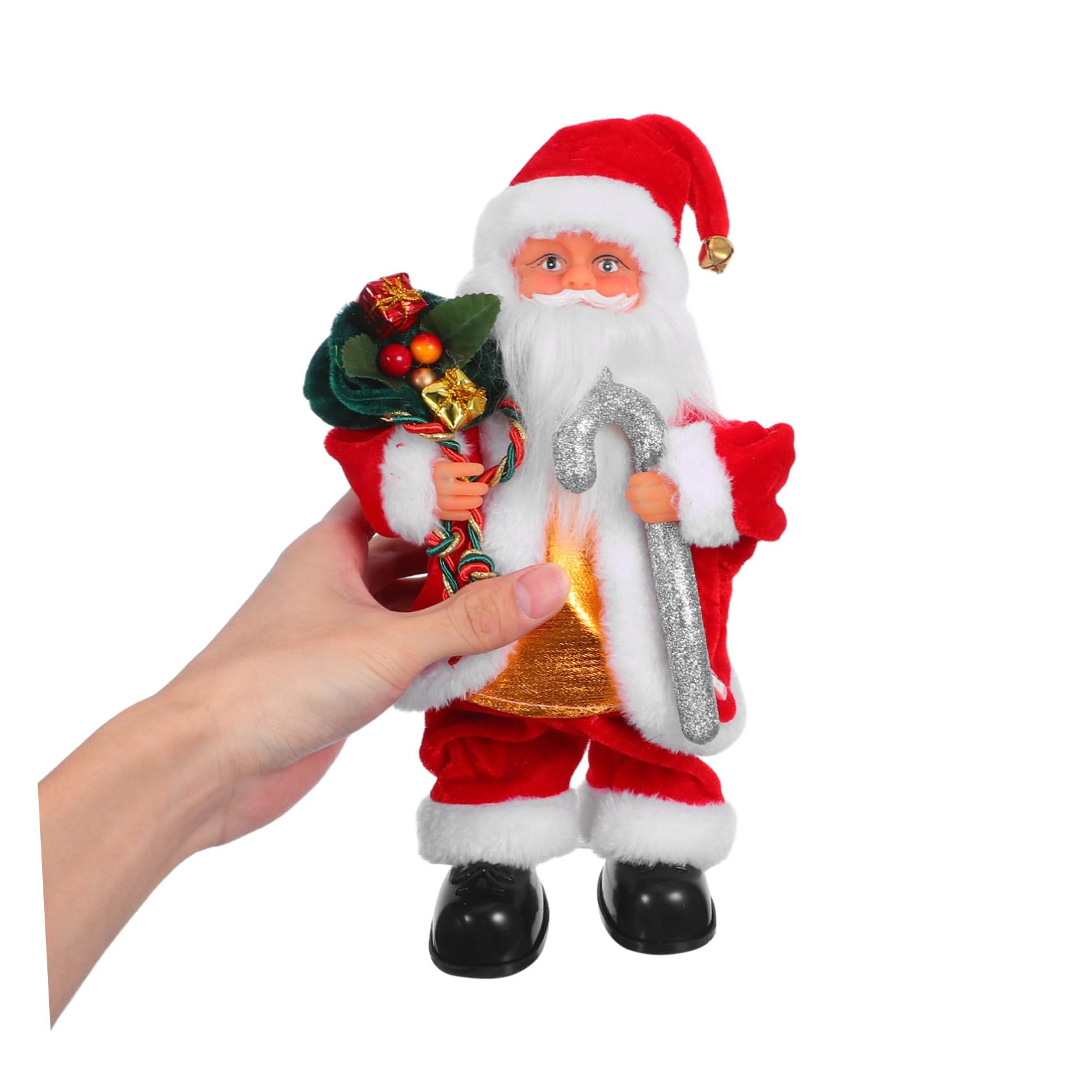 Toyvian Juguete De Papá Noel Eléctrico Musical para Decoración Navideña y Fiestas con Movimiento y Luces para Infantiles y Ambientación Festiva