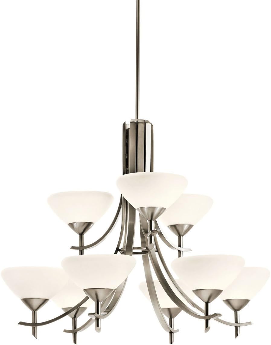 Kichler 10777AP 9Light 13Watt Olympia Fluorescent Chandelier, Antique