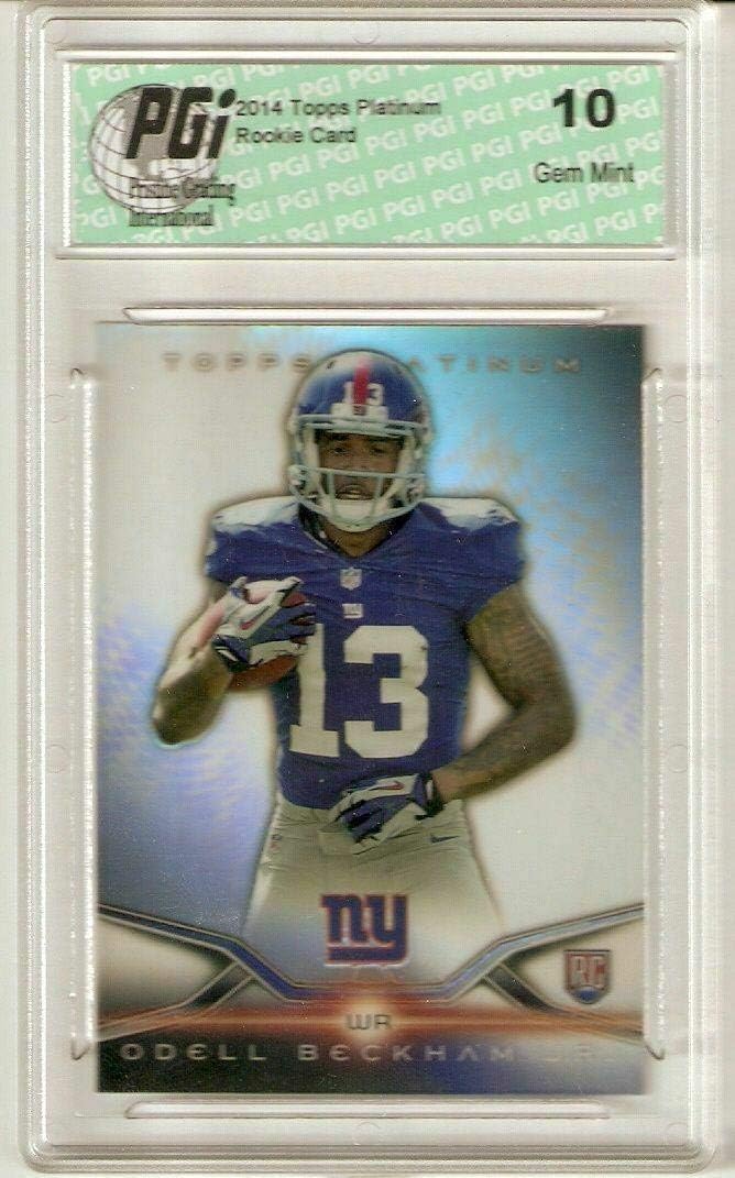 Odell Beckham Jr. 2014 Topps Platinum 117 Refractor Rookie Card PGI 10 Unsigned