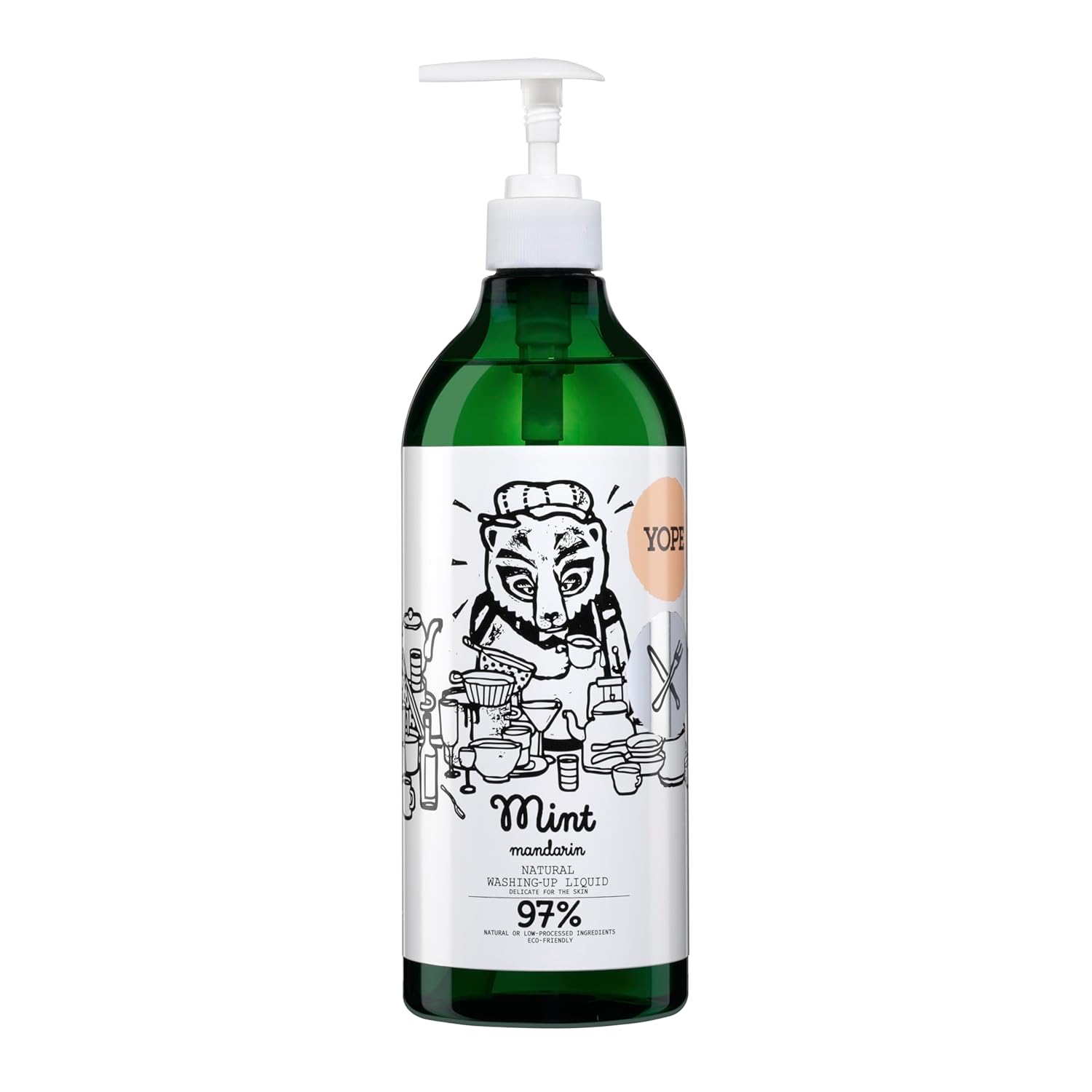 Yope Mint MANDARIN Natural Dish Detergent 25 4 fl oz 750 ml