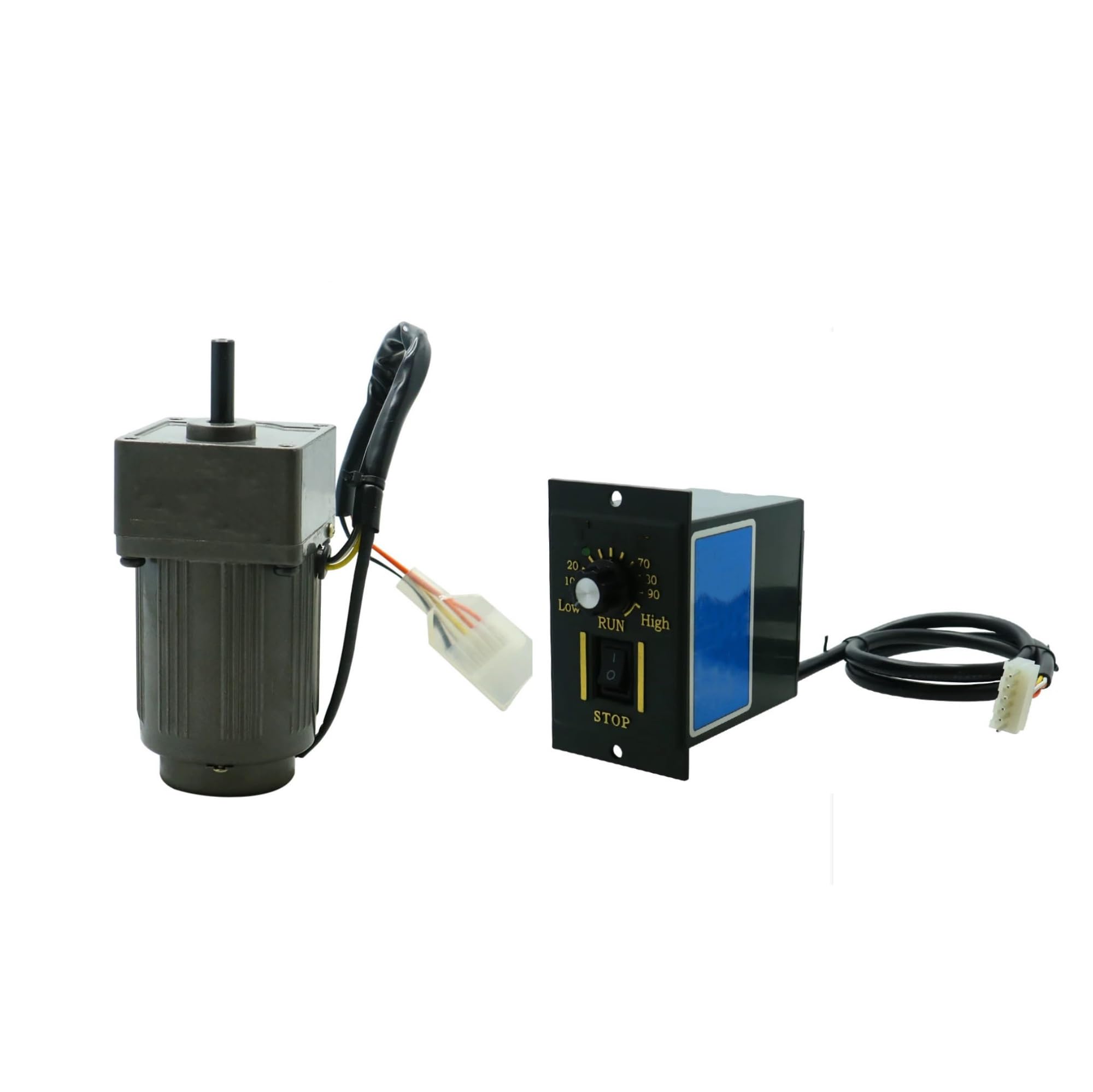 Motorreductor de velocidad monofásico de 6 W y 220 V CA con regulador y marco de 60 x 60 mm. Motor reductor de velocidad ajustable. Reducción de par(100K)