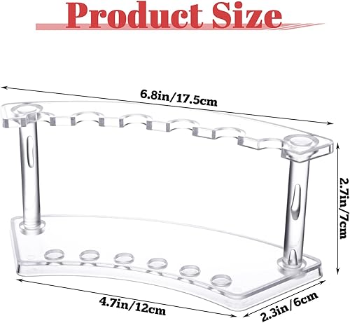 Miniatura 2 de Nodaaiie 12 soportes de exhibición de acrílico para bolígrafos, organizador transparente de 6 ranuras para brochas de maquillaje, bolígrafos de