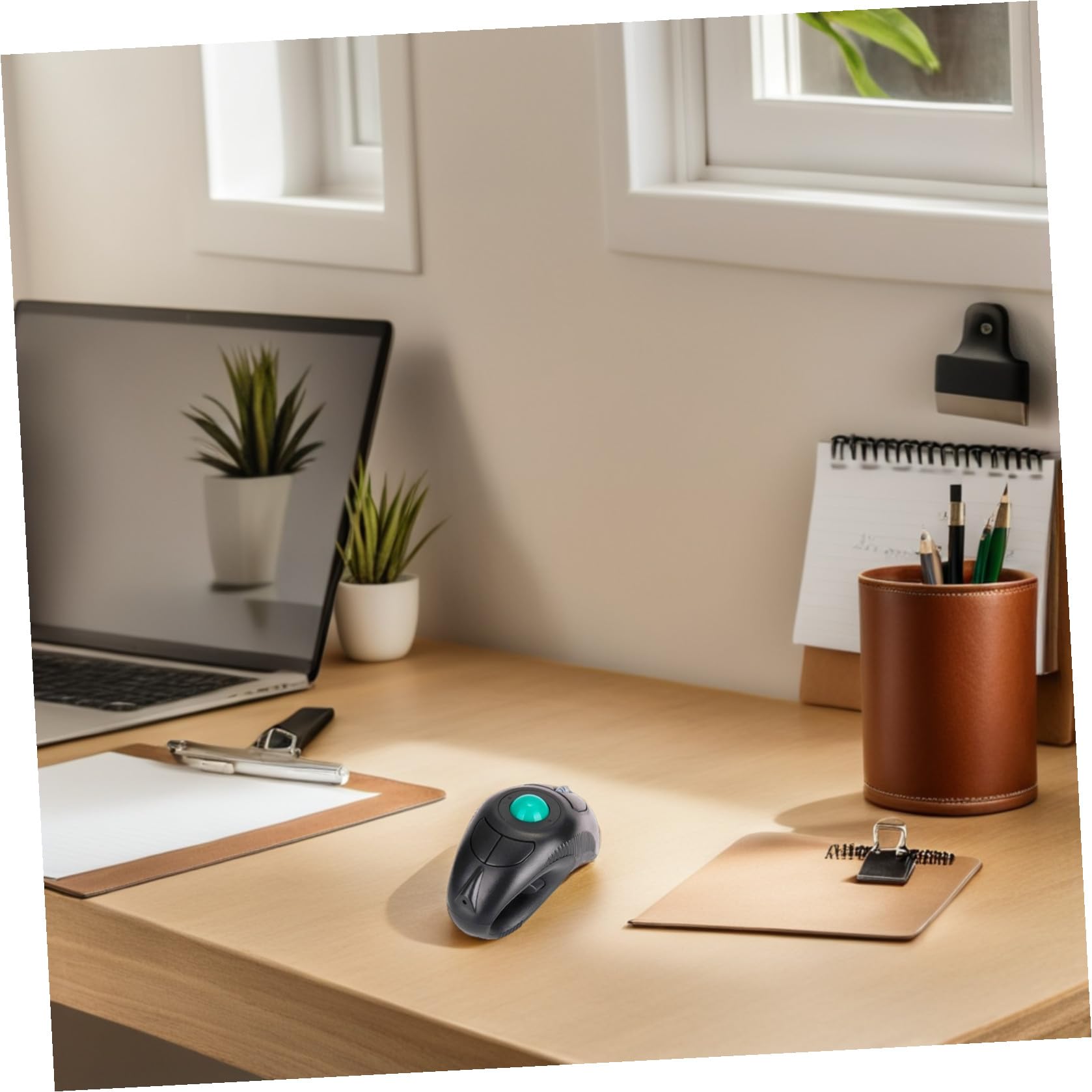 Générique Souris sans Fil à Boule de Commande Portable Forme 2.4ghz Port USB en Plastique, 5 Boutons, Design Ergonomique pour Ordinateur Portable