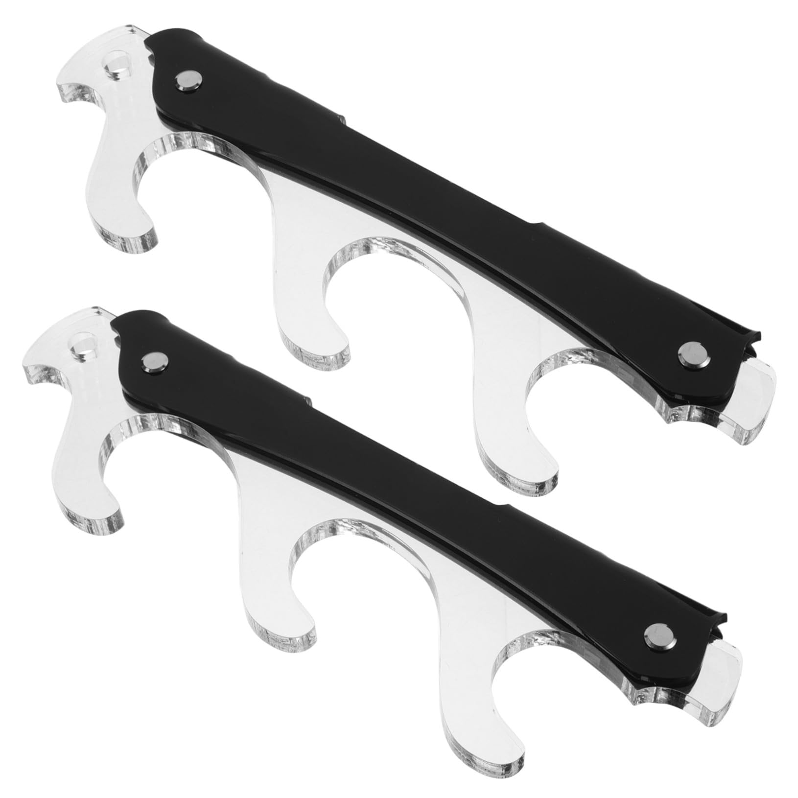 KOMBIUDA Soporte de Espada de Pared 1 Par Acrílico de 3 Niveles | Montaje Horizontal, Diseño Ahorra Espacio, para Cosplay y Decoración del Hogar