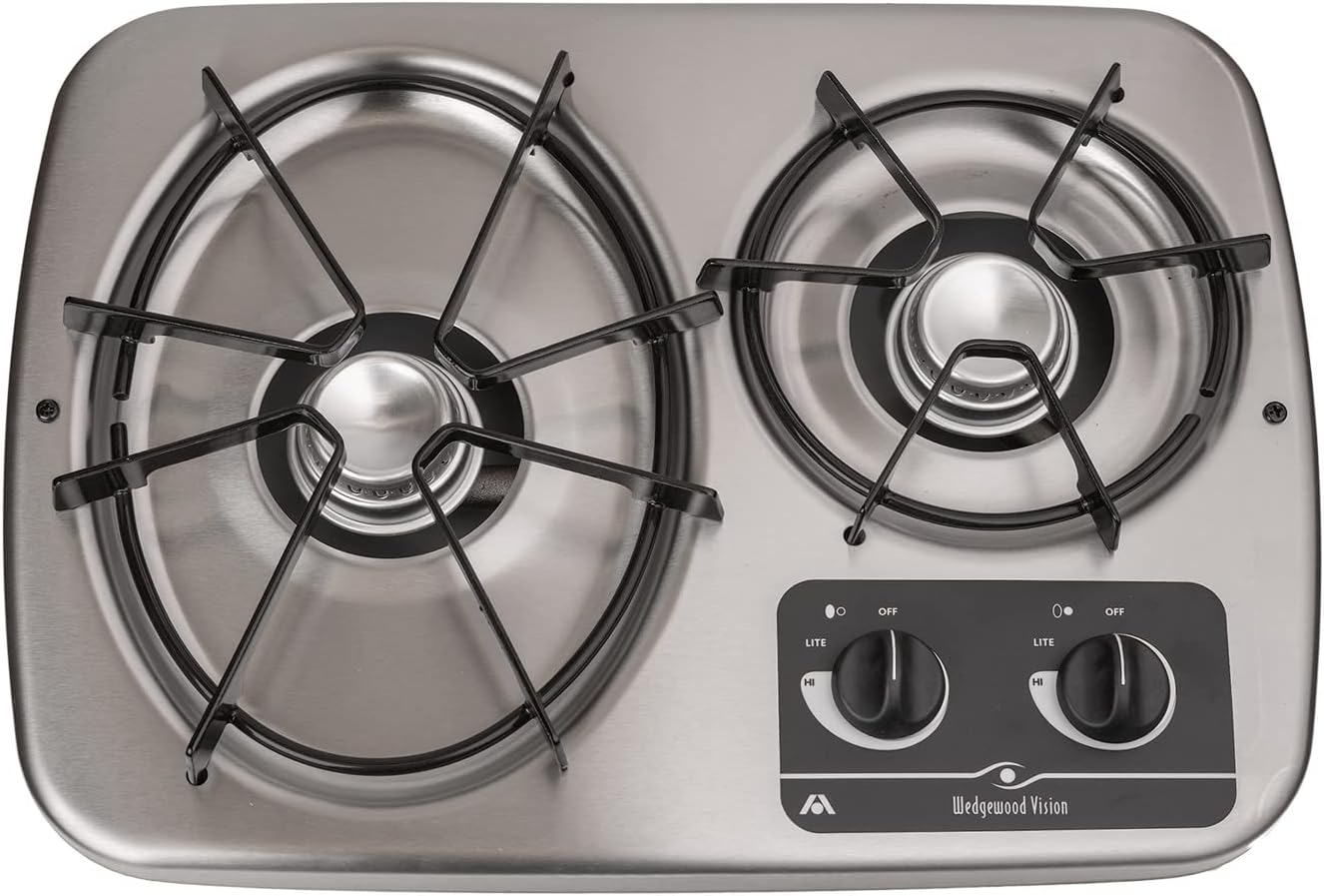 Atwood Stainless Dv20S 2burner Drop in Cooktop Trailer