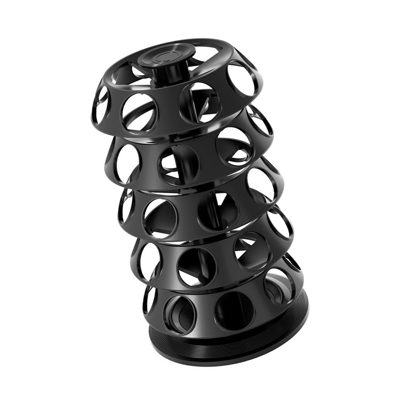 Hsioluted Sturdy Coffee Container Storage Rack Features Smart Rotation Fashion for Organized Kitchen Countertops Coffee Medication Circler