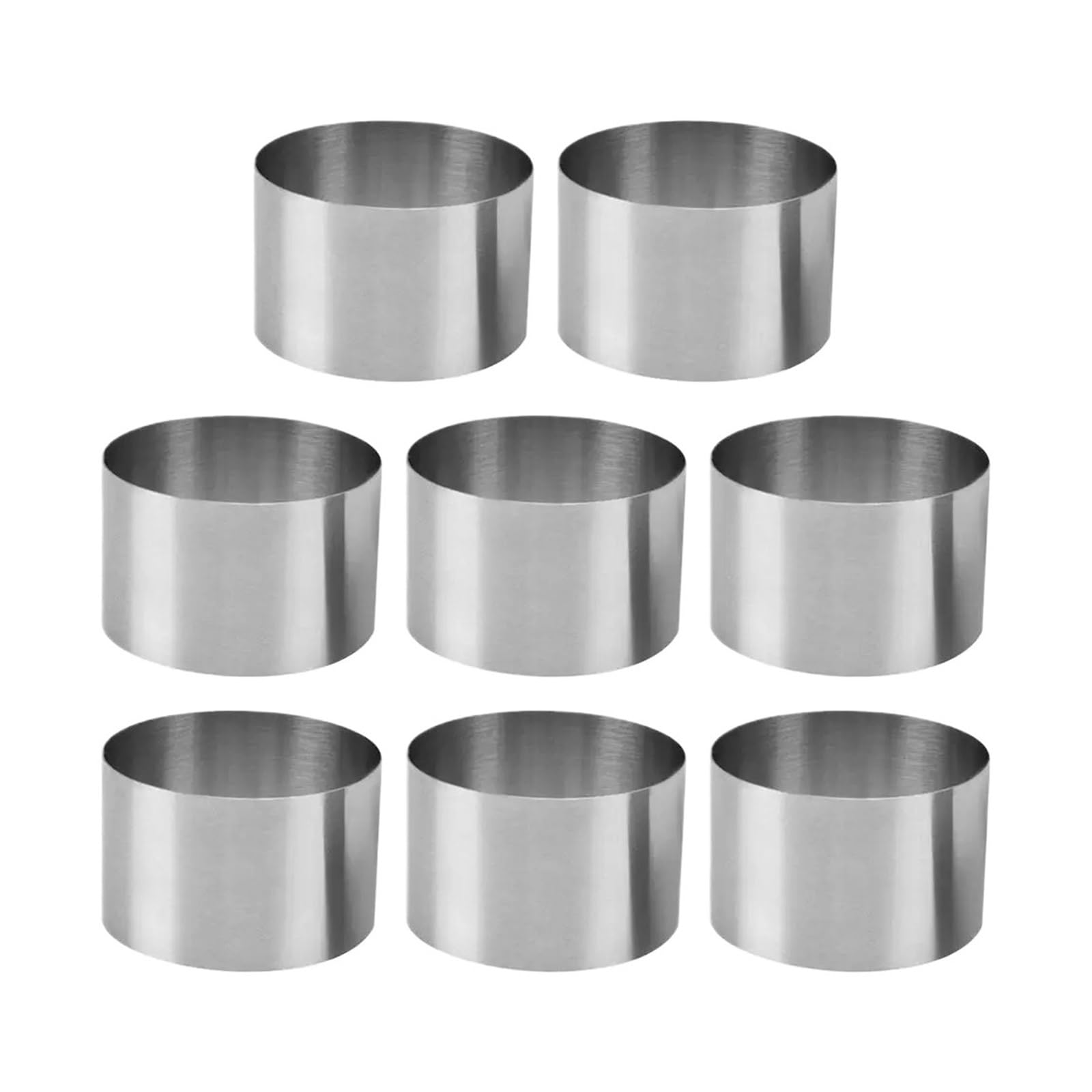 8 Uds moldes de anillos redondos 8Cm compatibles for hornear pasteles circulares