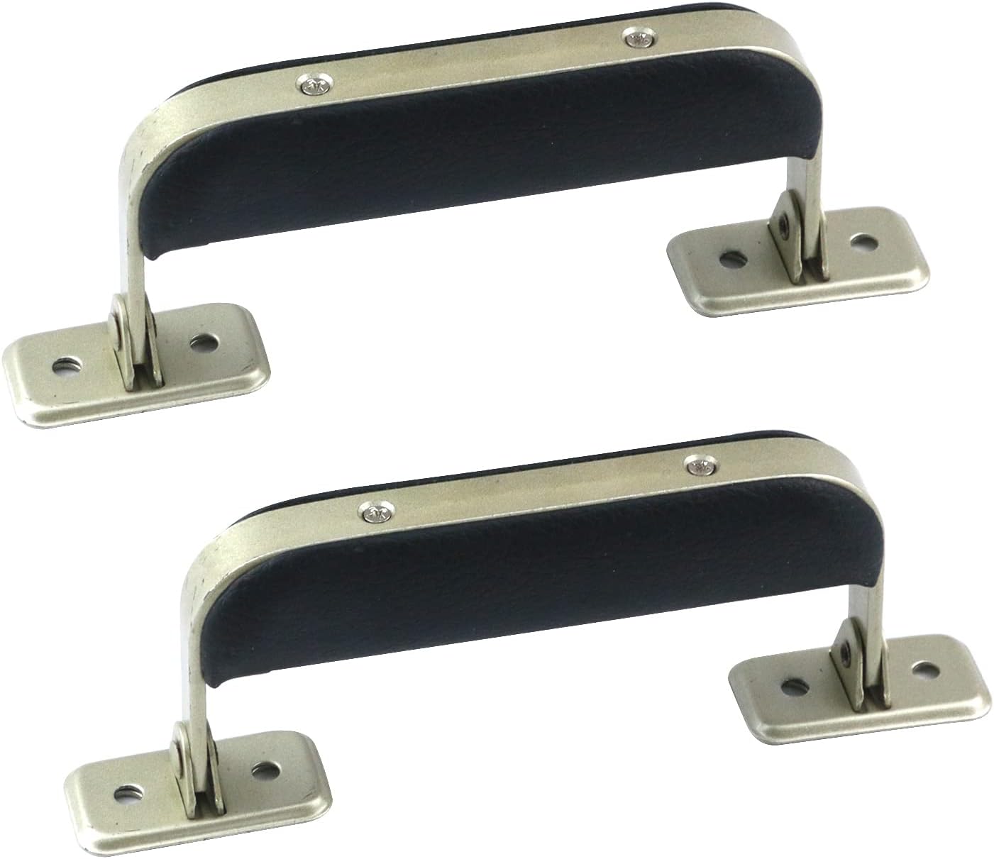 Curqia 2 Packs Luggage Handle Replacement Black Suitcase Pulls Vintage